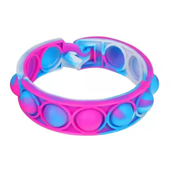 ИГРОЛЕНД Антистресс-головоломка Браслет POPIT, 25,5х3см, ПВХ, 4 дизайна