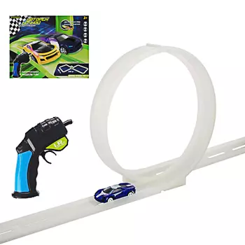 ИГРОЛЕНД Автотрек ночной с мертвой петлей и беспроводным ПУ, светящийся, 2АА, PP, PS, 44х35х6см