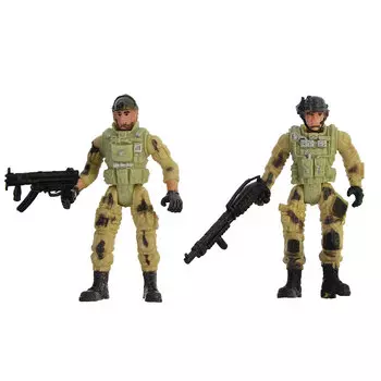 ИГРОЛЕНД Фигурка "Боец", аксессуары, пластик, 14х17х3см, 2 дизайна