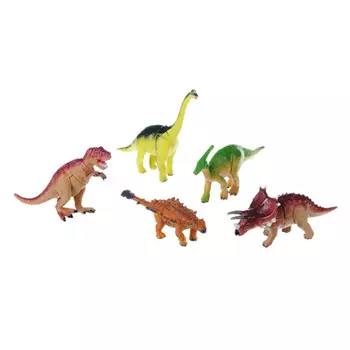 ИГРОЛЕНД Фигурка-пазл "Динозавр", коллекционная, 6-10см, в пакете,10х14х4см, пластик, 7-28 деталей