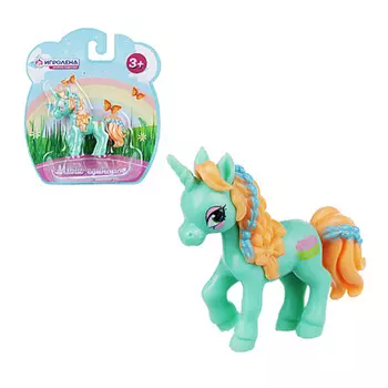 ИГРОЛЕНД Фигурка в виде мини-единорога, пластик, 5х6х2см, 12 дизайнов