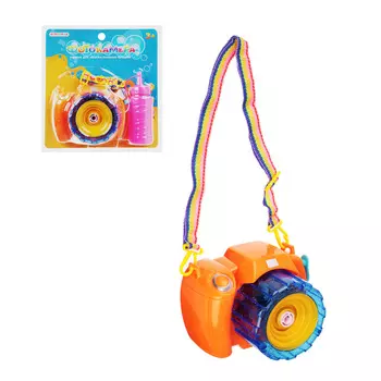 ИГРОЛЕНД Фотокамера Машина для мыл.пуз., 3хАА, с мыл-м раствр. 100 мл., ABS, 9,5х14х9,5см