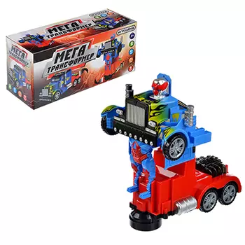 ИГРОЛЕНД Фура трансформирующаяся: свет, звук, движение, датчик препятствий, пластик, 24х11х9см