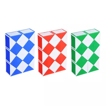 ИГРОЛЕНД Головоломка "Мир квадратов. Змейка лайт", PP, 10х6,7х2,4см, 3 цвета