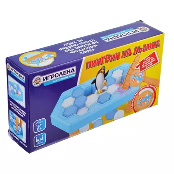 ИГРОЛЕНД Игра настольная "Пингвины на льдине", пластик, 24х12х5,5см