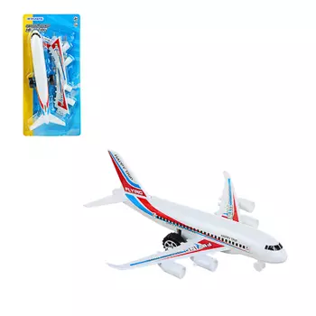 ИГРОЛЕНД Игровой набор самолёт, инерционный, 20 см, сборный, ABS,PP, 12х26x4см