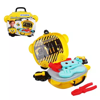 ИГРОЛЕНД Игровой набор в чемодане, 9-17 пр., пластик, 22х15,7х7,2см, 5 дизайнов