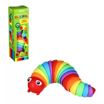 ИГРОЛЕНД Игрушка антистресс "Гусеничка", пластик PP, 17-19см, 2 дизайна
