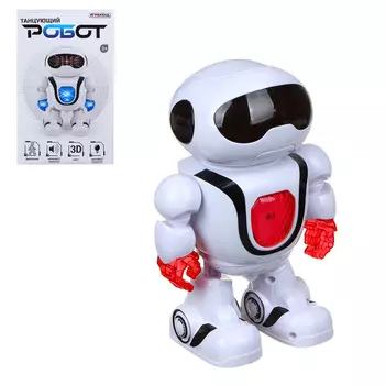 ИГРОЛЕНД Игрушка интерактивная в виде Танцующего робота, звук, свет, АБС, 13,2х10,5х21см, 2 дизайна