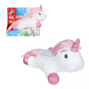 ИГРОЛЕНД Игрушка мягкая "Ночничок",св.,звук,проект.,3ААА,полиэст. 100%,ABS,29х18,5х25,5см,2 дизайна