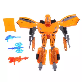 ИГРОЛЕНД Игрушка в виде Робота-машины трансформирующегося с оружием, 4пр., пластик, 9х20х5см