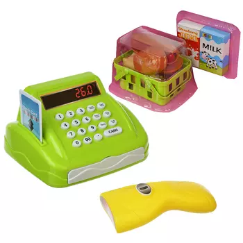 ИГРОЛЕНД Кассовый аппарат с овощами, свет/звук, пластик, 32,5х17,9х14см, 200062272