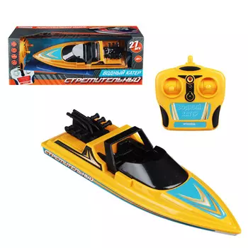 ИГРОЛЕНД Катер на радиоуправлении, 27 МГц, 5АА, РР, 34x15x15см, 2 дизайна