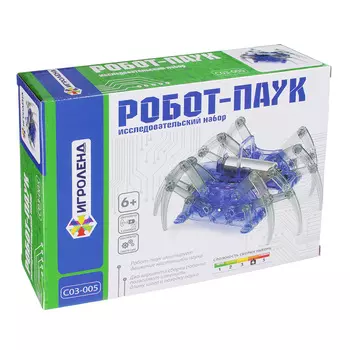 ИГРОЛЕНД Конструктор робототехника "Робот Паук", ABS, 24х18х6см