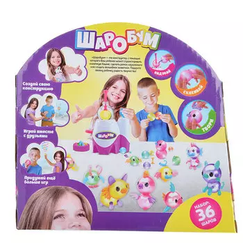 ИГРОЛЕНД Конструктор Шаробум, набор дополнительных шариков, 18x17см, 36 шт