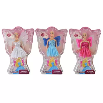 ИГРОЛЕНД Кукла с крыльями, пластик, полиэстер, 29см,3 дизайна, BLD083