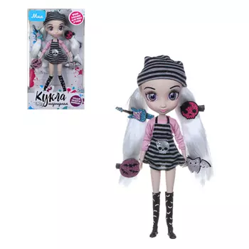 ИГРОЛЕНД Кукла шарнирная с аксессуарами, 33см, PVC, 5пр, 20х38х10 см