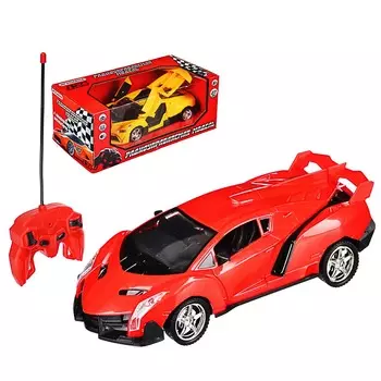 ИГРОЛЕНД Машина радиоуправляемая "Спорткар" двери откр,свет, ABS, 5хАА, 25,7х13,2х10,8см, 6 дизайнов