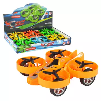 ИГРОЛЕНД Машинка инерционная "Квадрокоптер", ABS, 12х12х4см, 4 цвета
