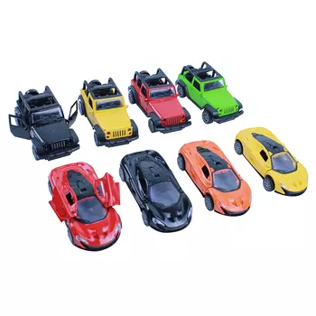 ИГРОЛЕНД Машинка инерционная, металл, двери откр., 16см, металл, пластик, 16,5х7х7см, 8 дизайнов