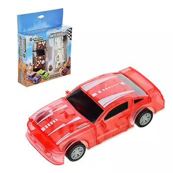 ИГРОЛЕНД Машинка-конструктор инерционная "Разбивайка", пластик, 12,7х6,3х4см, 4 дизайна