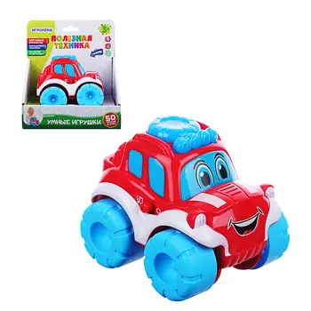ИГРОЛЕНД Машинка музыкальная "Полезная техника", свет,звук, инерция, ABS, 11,2х10х9см, 3 дизайна