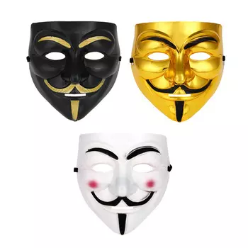 ИГРОЛЕНД Маска Анонимуса, ПВХ, 19х17,5см, 3 дизайна