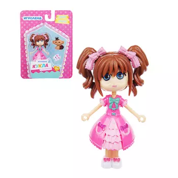 ИГРОЛЕНД Мини фигурка куклы с питомцем и аксессуарами, ABS,PVC, 12,5х16,5х5 см, 6 дизайнов
