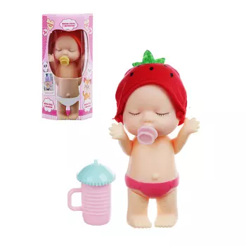 ИГРОЛЕНД Мини-пупс с аксессуарами, аромат, писает, пьет, 7,5см, пластик 5х10х4,4см, 3-6 дизайнов