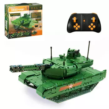 ИГРОЛЕНД Модель сборная РУ конструктор "Танк "Линия Фронта", 2АА, ABS, 40х35х13см