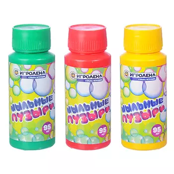ИГРОЛЕНД Мыльные пузыри, 95мл, мыльный раствор, пластик