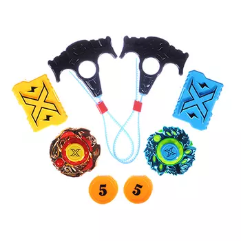 ИГРОЛЕНД Набор игровой "Боевые волчки", с ареной и стартерами, 17 пр., пластик, металл, 28х28х6см