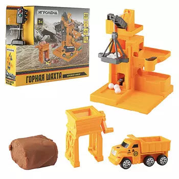 ИГРОЛЕНД Набор игровой "Горная шахта", свет, звук, 3xAG13, пластик, 33х26х6,5см, 2 дизайна
