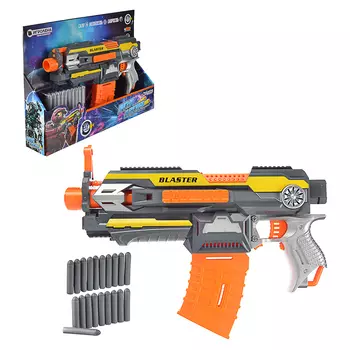 ИГРОЛЕНД Оружие автоматическое с поролоновыми пулями, 4АА, ABS, 47х32х8см