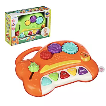 ИГРОЛЕНД Планшет-бизиборд музыкальный, свет, звук, 2АА, пластик, 17х13х4,5см, 2 цвета