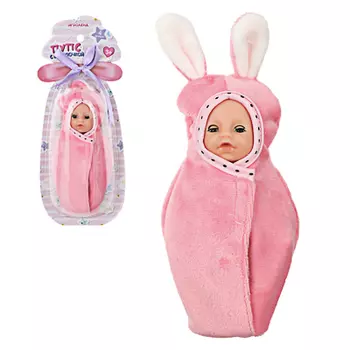 ИГРОЛЕНД Пупс с бутылочкой, h17см, АБС, полиэстер, 29,5х12х5см, 6 дизайнов
