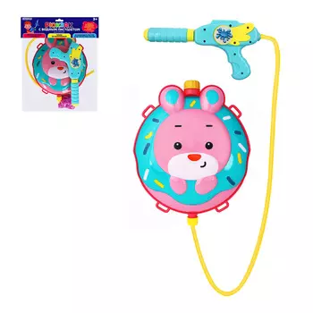 ИГРОЛЕНД Рюкзак фигурный с водным пистолетом, объем 2 л., 28х43х3см., 3 дизайна