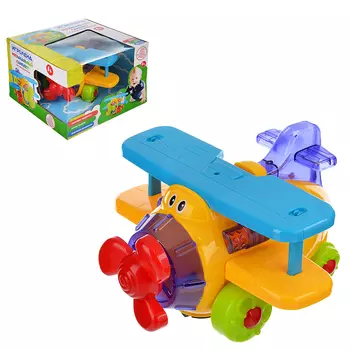 ИГРОЛЕНД Самолет музыкальный: свет, звук, движение, датчик препятствий, пластик, 22х22х15 см