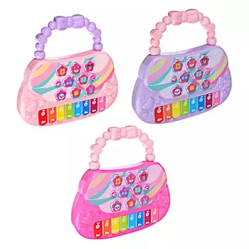 ИГРОЛЕНД Сумочка-пианино музыкальная, свет, звук, 3АА, ABS, 18х17,5х3см, 3 цвета