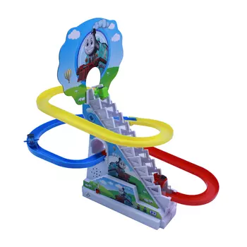 ИГРОЛЕНД Трек с эскалатором "Веселый паровозик", свет , звук, пластик, 2АА, 28х13х25см