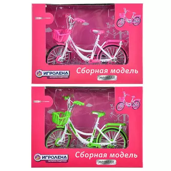 ИГРОЛЕНД Велосипед сборный, металл, 18х13х7см, 2 дизайна