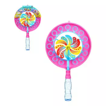 ИГРОЛЕНД Ветрячок с мыльными пузырями, пропилен, пластик, РР, 23см, 4-6 дизайнов