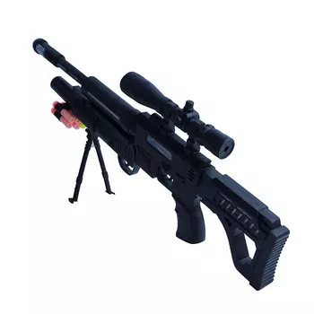 ИГРОЛЕНД Винтовка на бат, свет, звук, вибрация, мягкие пули, пластик, поролон, 68х22х4см