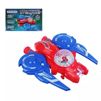 ИГРОЛЕНД Звездолёт, свет, звук, движ., 3АА, PP, 21,5х13х10см, 2 цвета