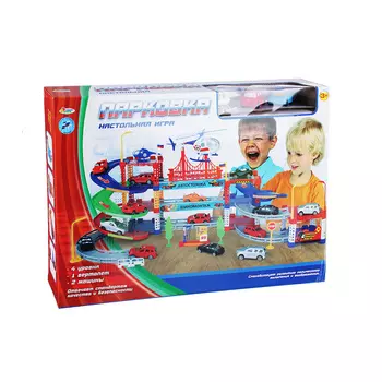 Игровой набор Парковка 4 уровня, пластик, 46х32х7см