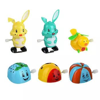 Игрушка заводная, пластик, 5х9х2см, 6 дизайнов