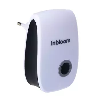 INBLOOM BY Отпугиватель ультразвуковой 85х55х30мм, АС90-220V, 50Hz, 5W, 15-22м2, ABS