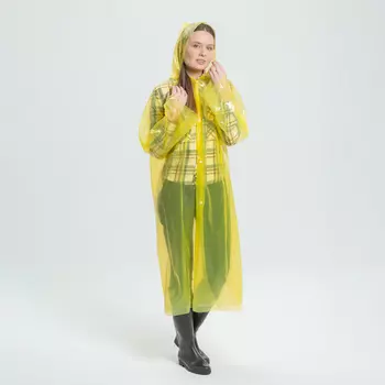 INBLOOM Дождевик-плащ глянцевый, 110x65см, с кнопками, полиэтилен, 25 мкр., 5 цветов