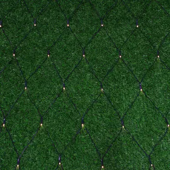 INBLOOM Гирлянда эл., сеть на солн. батарее 96LED,1,5х1,5м,шампань,2 реж, ПВХ зел,2V120Ma, 1.2V800mA