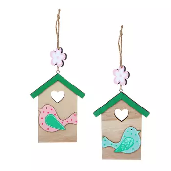 INBLOOM Подвеска декоративная садовая Скворечник, 28 см, МДФ, 2 дизайна